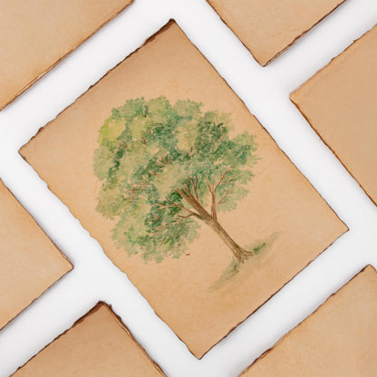 Wanderings Handmade Antique Deckle Edge Blank Cards - 4" x 6" Package of 50 - Mixed Media Cards for Announcements Invitations Crafts - Thick Deckled Edge Paper 150 GSM Recycled Paper