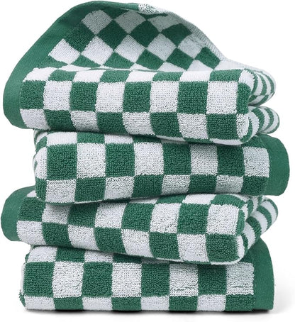 Jacquotha Green Hand Towels 4 Pack, Cotton Decorative Bathroom Hand Towel &