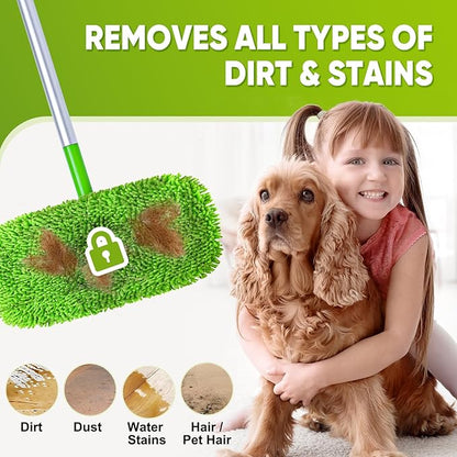 Reusable Mop Pads Fit Swiffer Sweeper, Washable Wet Mopping Cloths & Dry