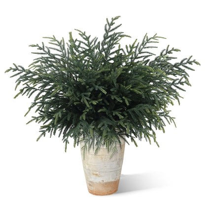 Lofeijxufj 36 Inch Real Touch Norfolk Pine Branches, 4 Pcs Artificial Faux Cedar Pine Greenery Stems for DIY Christmas Wreath Garland Vase Filler Home Garden Indoor Outdoor Holiday Party Decorations