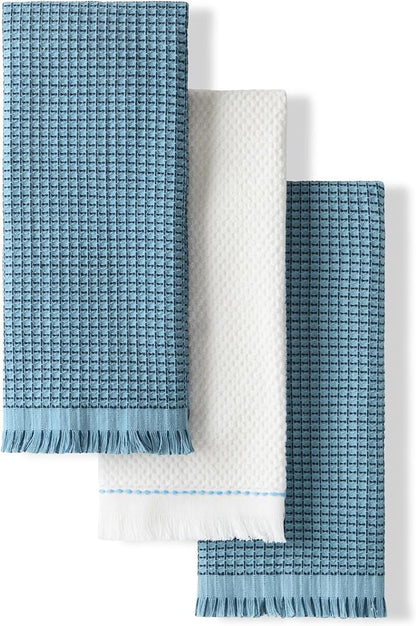 KitchenAid Gourmet Series Gridlines Kitchen Towels 3-Pack Set, 100% Cotton