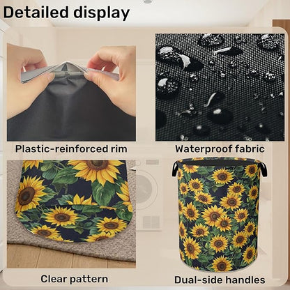 Sunflower Laundry Basket with Handles