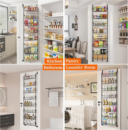 MIAOLI Over the Door Pantry Organizers and Storage, 8-Tier Spice Rack, Home &