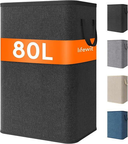 Lifewit 80L Large Tall Laundry Hamper, Collapsible Laundry Basket