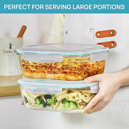 Vtopmart 2Pack 2260ml/ 76.4oz Large Glass Containers Food Storage