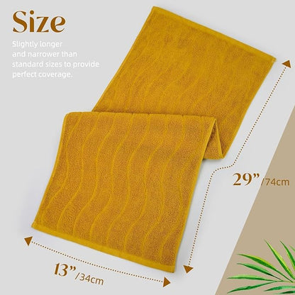 Jacquotha Wavy Striped Cotton Hand Towels, Dry Your Hand Instantly, 13x29 Inches