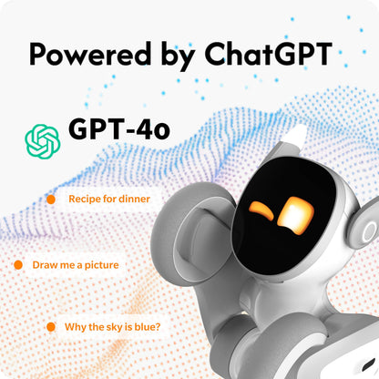 Loona Robot Pet Dog ChatGPT-4o Smart AI-Powered Companion Voice & Gesture Control, Real-Time Interaction Robotics Toys for Kids, Home Monitoring - Includes Charging Dock