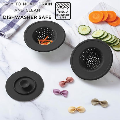 COOK WITH COLOR Kitchen Sink Strainer, Flexible Sink Strainer, Sink Drain