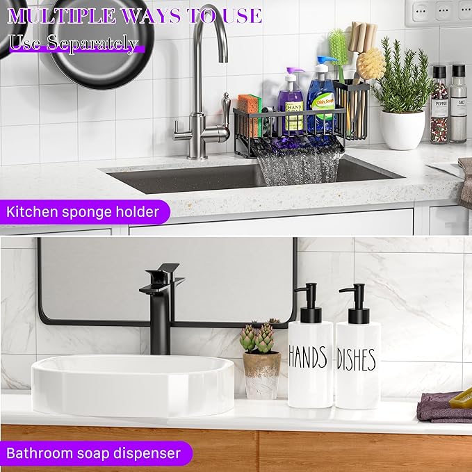 MASADI Kitchen Dish Soap Dispenser Set