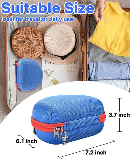 RAIACE Hard Travel Storage Case Compatible with iClever BTH12 / BTH26 / IMYB/JoySpark-T5 / Candy Bila BH03 Headphones, Protective Carrying Bag. (case only) - Dark Blue