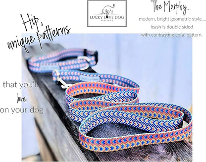 Lucky Love Dog Martingale Collar and Leash Set, Premium No Slip Collar for Male Dogs, Comfortable & Soft Martingale Dog Collars, Great for Whippets, Greyhounds, and More (Murphy, Large - Combo)