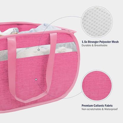 Collapsible Laundry Baskets, Foldable Tear Proof Pop Up Hamper