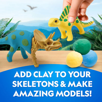 National Geographic Ultimate Dinosaur Activity Kit – 5 Hands-On Activities for Kids 4+, Build a Triceratops, Dig Out a T. Rex Tooth, Paint a Dino Car, Create Clay Dino Models