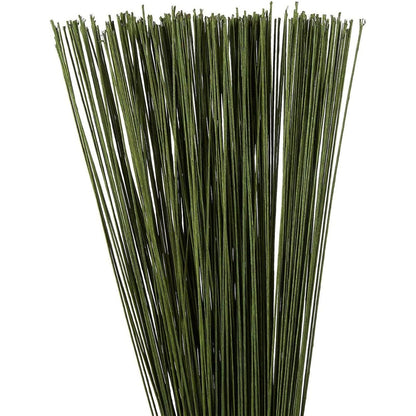 Juvale 22 Gauge Floral Wire Stems - Precut Florist Wire - Flexible Bendable Design for Floral Arrangements - Wreath & Flower Bouquet Support - 16 in, 22 Gauge, Pack of 300, Green