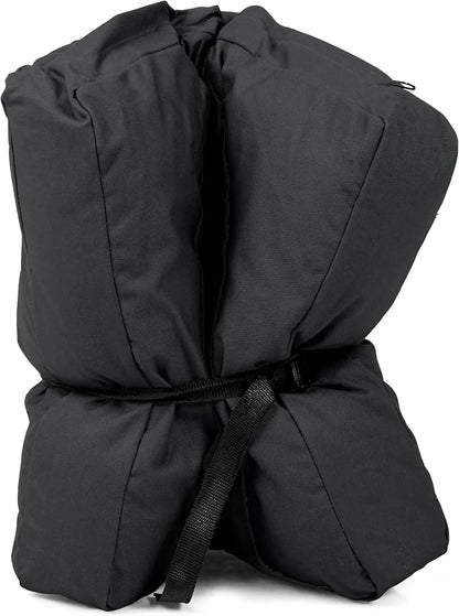 WHITEDUCK Outdoor Dog Bed Heavy-Duty 12oz Canvas, Water-Repellent Cotton, Machine Washable Removable Cover with Full-Length Zipper, Dog Bed for Large Dogs & Crate, (Black) 28" Lx20 Wx4.3 th (S)