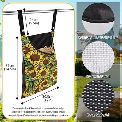 2 Pcs Clothes Pin Hanging Bag