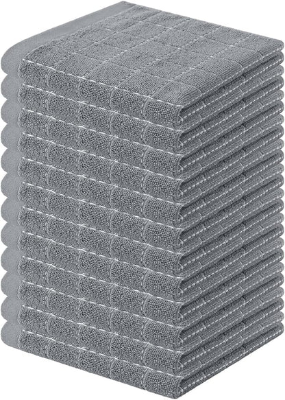 Homaxy 100% Cotton Terry Kitchen Dish Cloths, Ultra Soft and Absorbent Dish