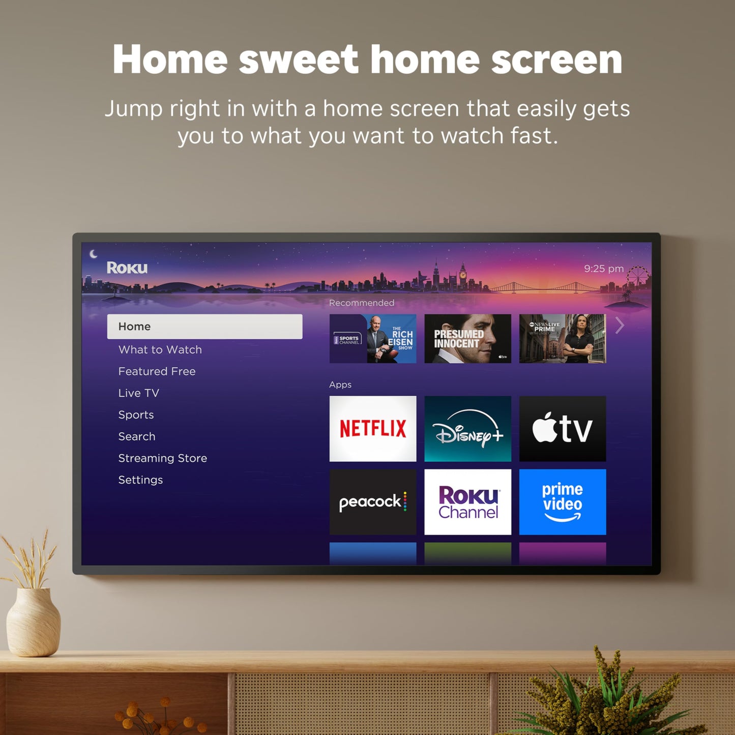 Roku Streaming Stick 4K - HDR & Dolby Vision Roku Streaming Device for TV with Voice Remote & Long-Range Wi-Fi - Free & Live TV