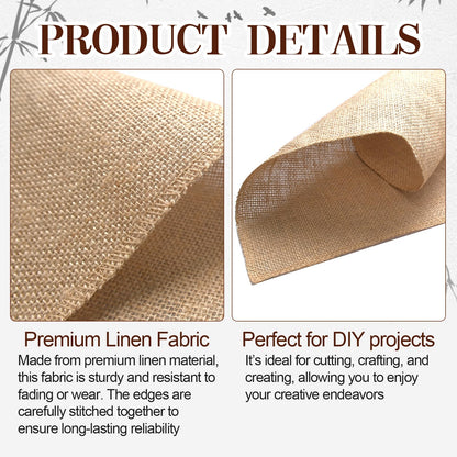 TANEMUDO 12 Pcs Burlap Squares 20 x 20'' Natural Burlap Fabric Multipurpose Placemats for Table Decorations Wedding Centerpiece Farmhouse Gardening Crafts Kitchen