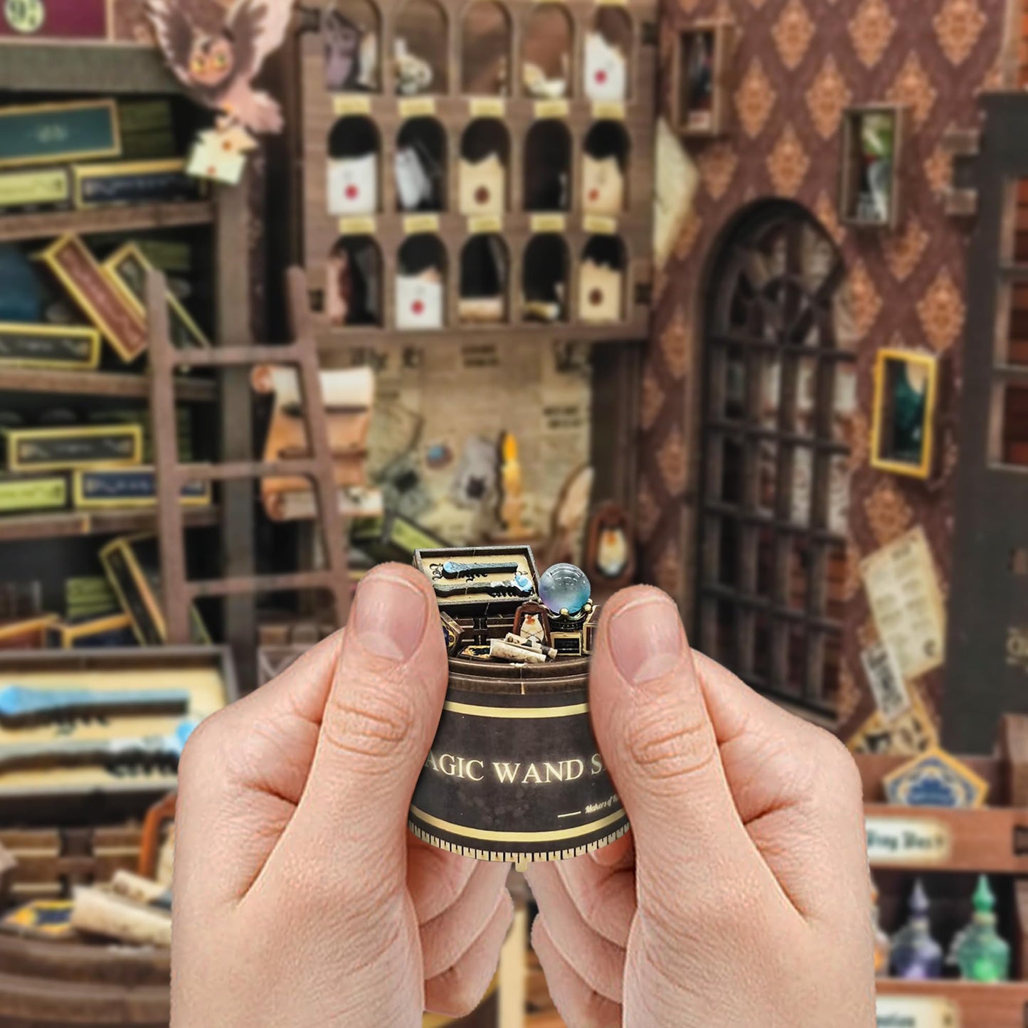 Book Nook Kit for Adults, Booknook DIY Miniature House Kit, 3D Wooden Puzzles for Adults, Wood Gifts for Book Lovers Women Friends - Magic Wand Shop