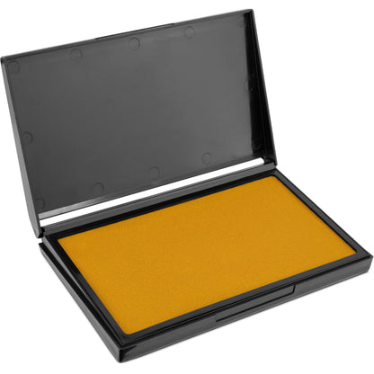 MaxMark Large Premium Dark Yellow Ink Stamp Pad - 4-1/4" by 7-1/4" - Premium Quality Felt Pad