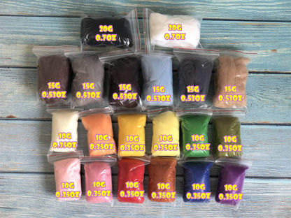 T.F GHG Wool Roving for Needle Felting,20 Colors Total 250G/8.8OZ,100% Natural New Zealand Wool,Fine Wool for Felting Yarn Craft Supplies, Wet Felting & Spinning Needlecrafts for Starter Beginner