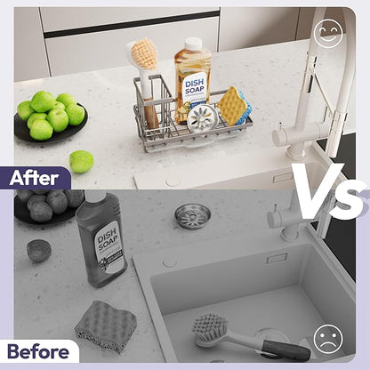 SWTYMIKI Sink Caddy Sponge Holder