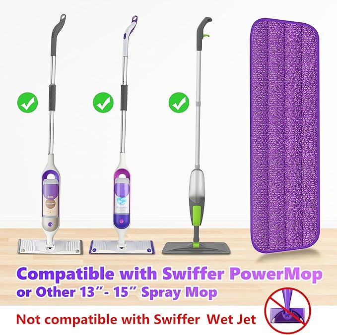 3 Pack Reusable Mop Pads Compatible