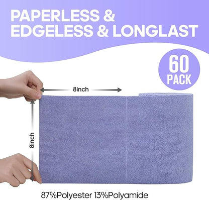 Fantasticlean Microfiber Cleaning Cloth Roll -60 Pack, Tear Away Paperless