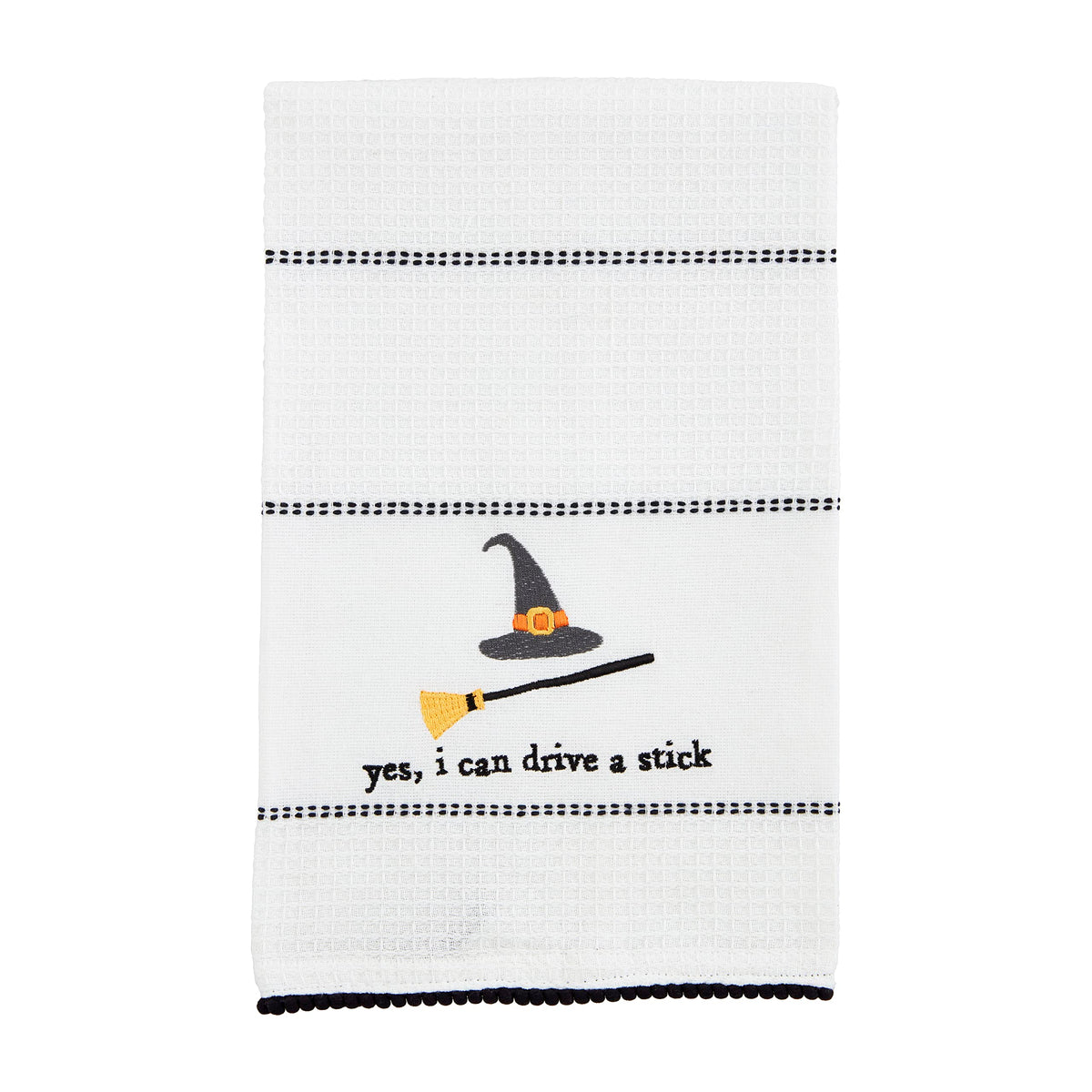 Mud Pie Halloween Towel, Drive Stick, 16 1/2" x 26"