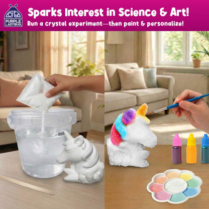 Crystal Growing Kit-Birthday Gifts for Kids Ages 4 5 6 7 8, Crystal Making Experiment for Girls, Grow Your Own Unicorn Crystal, STEM Kit for Girls, Fun Summer Vacation Science Activity for Kids