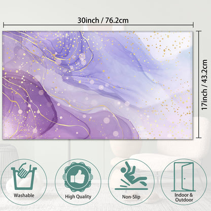 IGPPDO Door Mat, Gilded Violet Marble Front Door Mat 17''x30'', Doormats Indoor Entrance, Welcome Entry Mat,Outdoor Welcome Mat,Low-Profile Floor Rugs for Entry Patio
