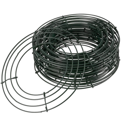 MOUYAT 20 Pack 8 Inch Round Wire Wreath Frames, Green Metal Floral Wreath Form for Crafts DIY Christmas Wedding Party