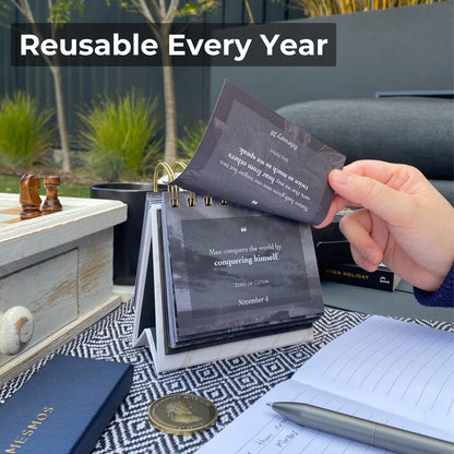 MESMOS 366 Daily Stoic Calendar, Administrative Professional Day Gifts, Inspirational Gifts for Men, Men's Gifts, Daily Affirmations Office Desk Decor for Men, Motivational Self Care Office Desk
