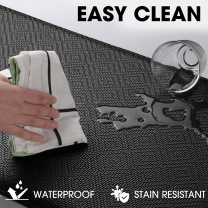 Mattitude Kitchen Mat Cushioned Anti-Fatigue Floor Mat Water Resistant Non-Slip Mats and Rugs Standing and Comfort Desk Mats for House Sink Office Laundry (Black, 17.3"x28")