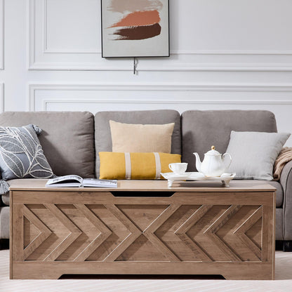 XDliv 55.1” Storage Bench, Extra Large Entryway Bench with Storage,Storage Chest with 2 Safety Hinges,Blanket Storage,Shoe Storage Chest for Bedroom,Living Room,Easy Assembly. (Greige)