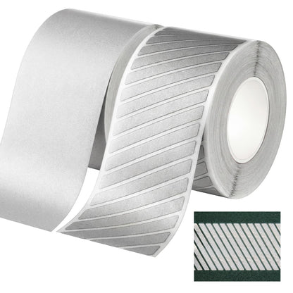 Crowye 2 Pcs 2" x 33ft/11 Yard High Visibility Reflective Heat Transfer Vinyl Tape Silver Iron on Fabric Clothing Tape Safety Heat Transfer Film Supplies for Shirts, 2 Styles(Stripe, Plain, Silver)