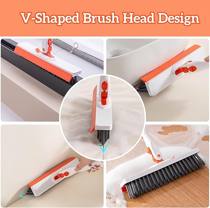 53''Grout Cleaning Brush with Long Handle, Grout Cleaner Brush