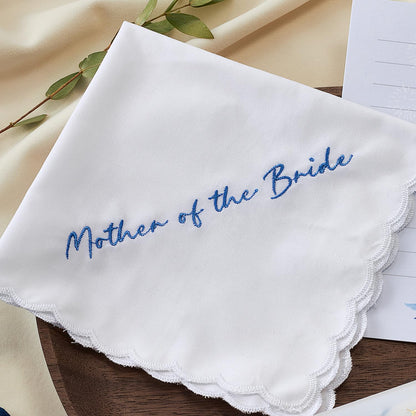 TRULIVA Wedding Gifts, Wedding Handkerchief, Mother of the Bride Gifts, Something Blue