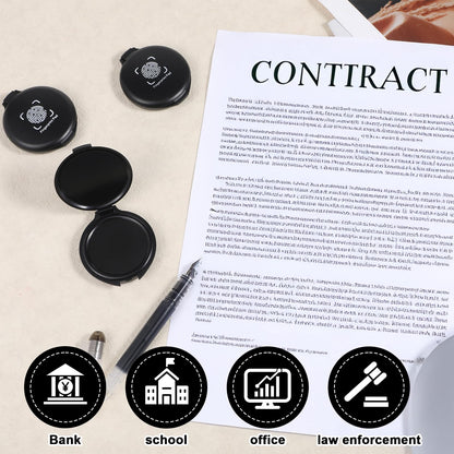 SHENLIU 20Pack Fingerprint Ink Pads, Portable Quick Dry Thumbprint Ink Pad Mini Black Stamp Ink Pads for Notary Supplies Identification Security ID Fingerprint Cards Home Office Law Enforcement, Black