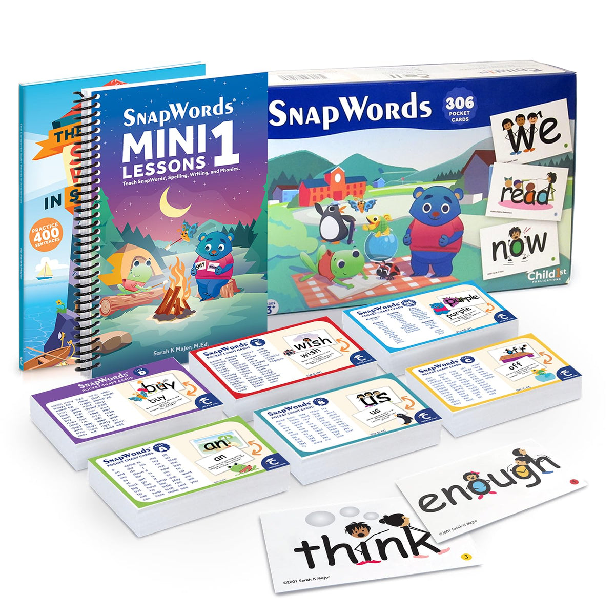Child1st | 306 SnapWords Pocket Cards | Multisensory | ESL | ELL | Kinesthetic Flash Cards