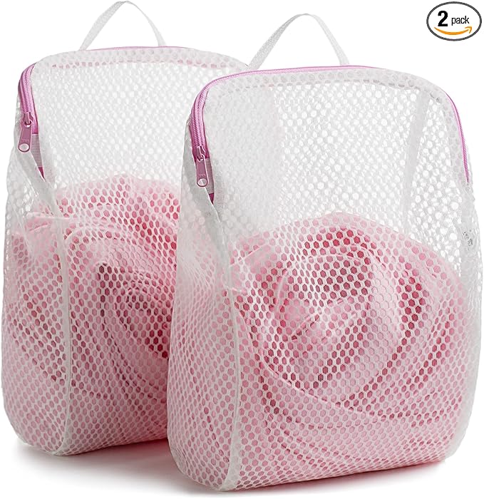 COMLIFE Set of 2 Delicates Honeycomb Mesh Laundry Bag, Use YKK Zipper,