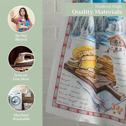 Maison d' Hermine Kitchen Towels Set of 3 100% Cotton 27.50" x 20" Reusable