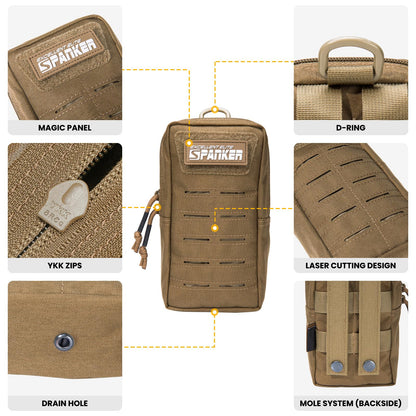 EXCELLENT ELITE SPANKER Tactical MOLLE Pouch EDC Utility Pouches Gadget Organizer Phone Holder Waist Bag Tool Pouch（Coyote Brown