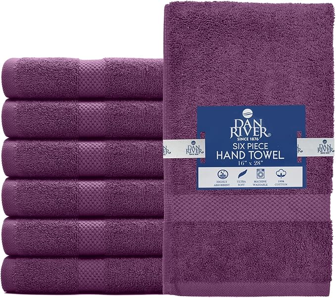 DAN RIVER 6-Pack Premium Hand Towels