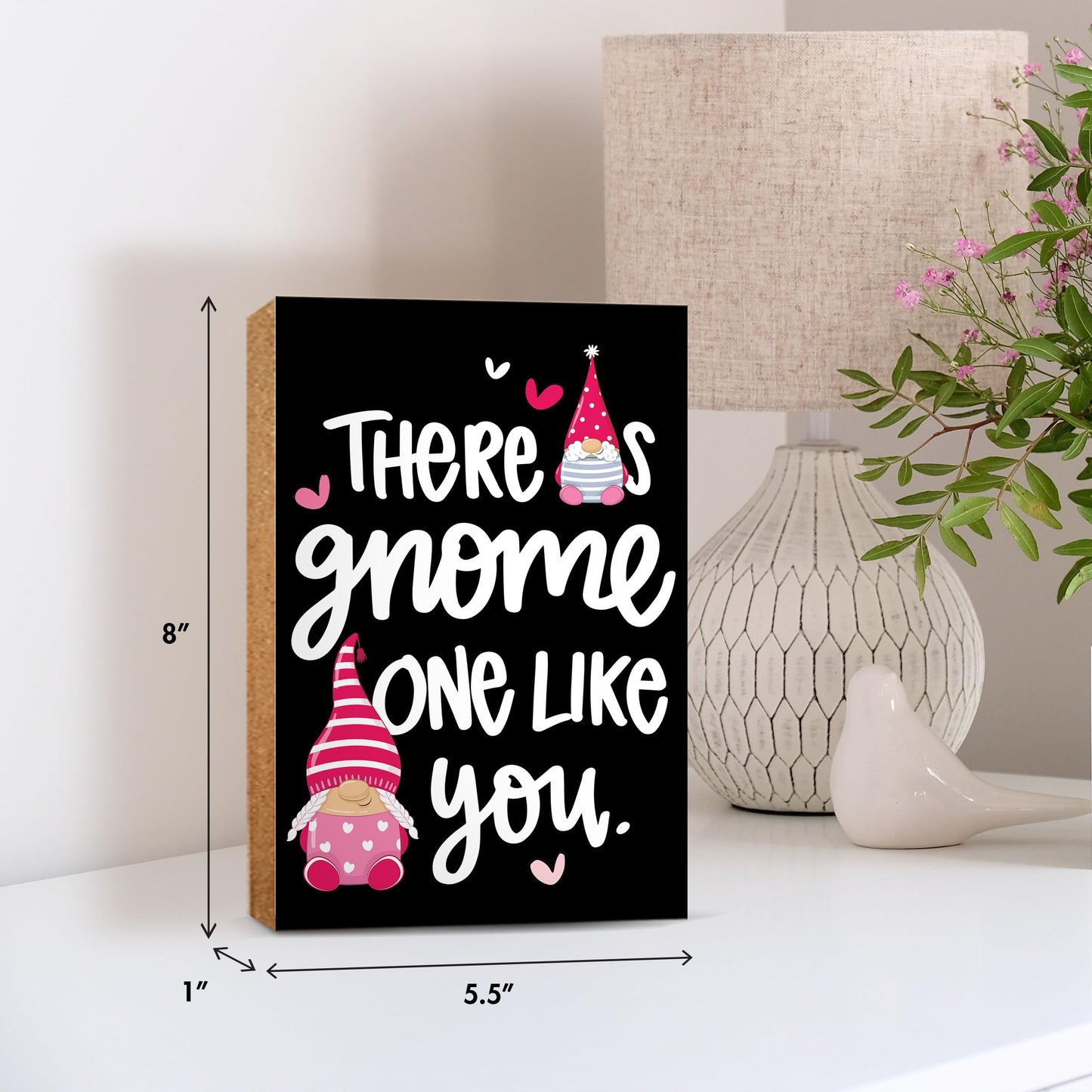 LifeSong Milestones Valentine’s Day Wooden Small Table Décor and Shelf Sitter| Modern Home Décorations| Cute Unique Remembrance for Boyfriend Girlfriends, Couple Parents 5.5x8