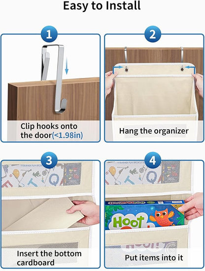 JARLINK Over The Door Organizer Storage, 5 Shelf Hanging Door Organizer