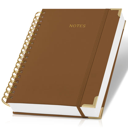 Aesthetic Thick Spiral Notebook Journal For Women in B5 Format - Stylish Linen Hardcover College Ruled Note Book w 300 Lined Pages - Cute Supplies For Bible Study & Staying Organized at Work or School