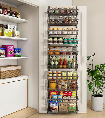 10-Tier Over The Door Pantry Organizer, Pantry Organization and Storage