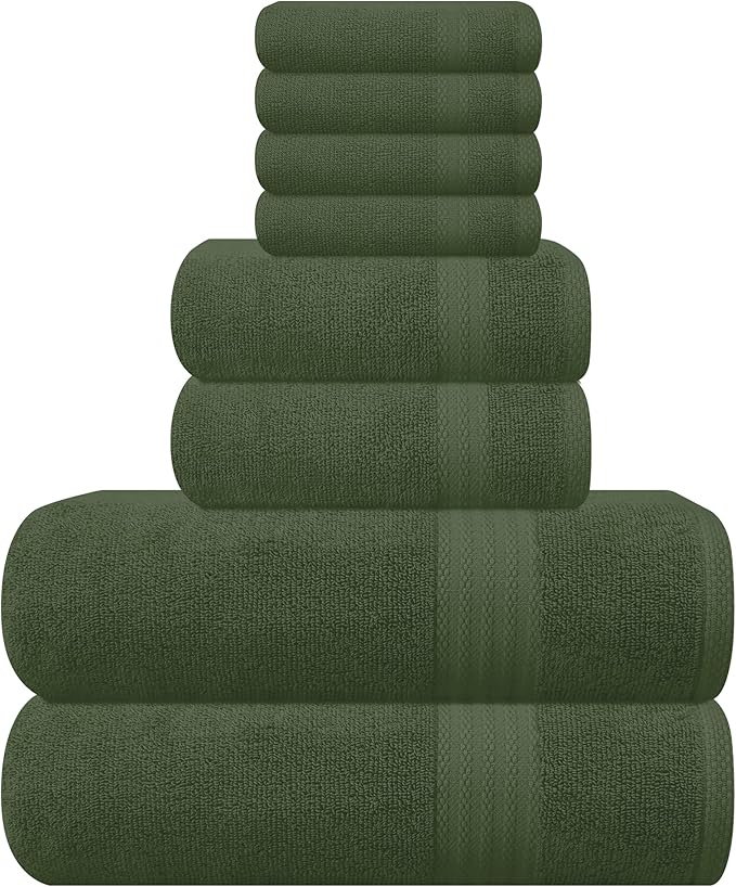 GLAMBURG Ultra Soft 8-Piece Towel Set
